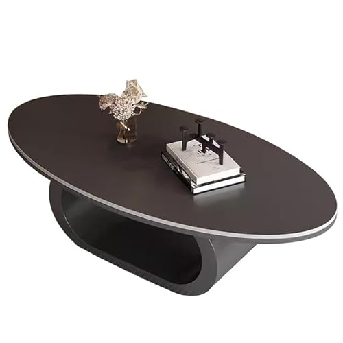 ZKBDBWTR 2-Stufiger Couchtisch, Akzenttisch, Stabil und Einfach zu Montieren, mit Stauraum, für Wohnzimmer, Moderner Mitteltisch für Zuhause, Büro(Black,100cm/39.3in) von ZKBDBWTR