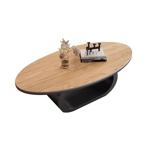 ZKBDBWTR 2-Stufiger Couchtisch, Akzenttisch, Stabil und Einfach zu Montieren, mit Stauraum, für Wohnzimmer, Moderner Mitteltisch für Zuhause, Büro(Brown,130cm/51.1in) von ZKBDBWTR