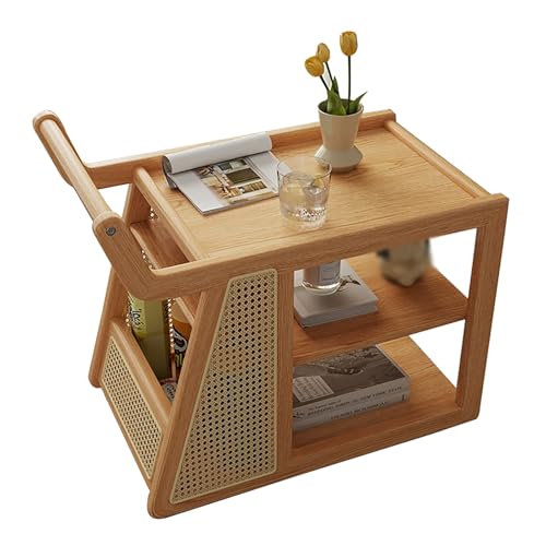ZKBDBWTR 3-Stöckiger Couchtisch, Couch-Beistelltisch mit Verstellbarem Regal, Schmaler Nachttisch im Bauernhausstil, für Wohnzimmer, Schlafzimmer ZKBDBWTR 3-Stöckiger Couchtisch, Couch-Beistelltisch mit Verstellbarem Regal, Schmaler Nachttisch im Bauernhausstil, für Wohnzimmer, Schlafzimmer von ZKBDBWTR