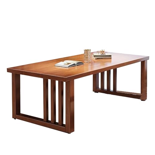 ZKBDBWTR Computertisch aus Massivholz – Großer Arbeitsplatz für Homeoffice, Gaming, Arbeitszimmer und Wohnzimmer – Geräumiger Schreibtisch mit Robuster Konstruktion(Brown,140cm/55.1in) von ZKBDBWTR