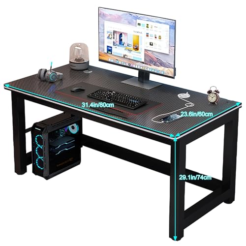 ZKBDBWTR Gaming-Schreibtisch, Schreibtisch für Kleine Räume im Home Office, Arbeitstisch, Moderner Arbeitstisch im Schlichten Stil, Holzschreibtisch für Zuhause, Schlafzimmer(100cm/39.3in) von ZKBDBWTR