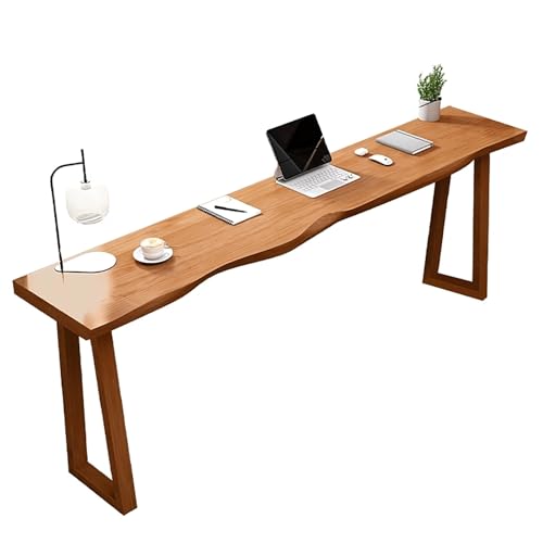 ZKBDBWTR Industrieller Stehtisch - Massivholz-Hochtisch in Kneipenhöhe, Rechteckiger Esstisch, Kücheninsel for Wohnzimmer, Restaurant(160cm/62.9in) von ZKBDBWTR