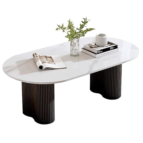 ZKBDBWTR Runder Couchtisch aus Holz mit Stauraum, Moderner Beistelltisch Rechteckig, Niedriger Tisch für Zuhause, Wohnzimmer, Büro, Bodentisch(Black) von ZKBDBWTR
