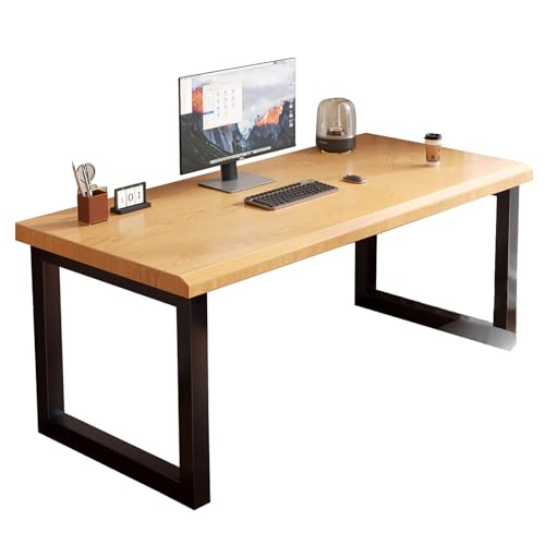 ZKBDBWTR Stabiler 5 cm Dicker Computertisch – Gaming-Tisch mit H-Rahmen-Design, einfach zu montieren, perfekt for Gaming, Büro oder Arbeitszimmer(Yellow,100cm/39.3in) von ZKBDBWTR