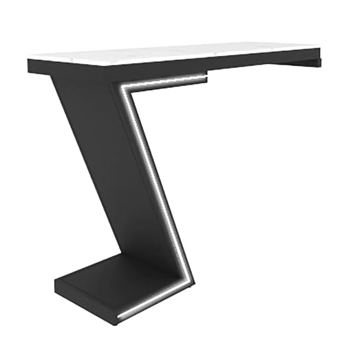 ZKBDBWTR Stehtisch, Rechteckiger Bartisch Outdoor für Enge Räume, Thekentisch mit Stabilem Metallgestell, Frühstückstisch(140cm/55.1in) von ZKBDBWTR