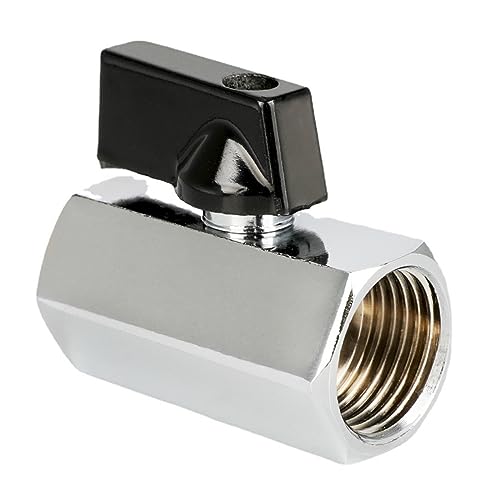 Kugelhahn, MINI Messing Kugelhahn 1/8" 1/4" 3/8" 1/2" BSP Gewinde männlich auf weiblich Wasser Gas Öl Absperrventil Luftkompressor Zubehör(1/8",Male To Female) von ZKLGS