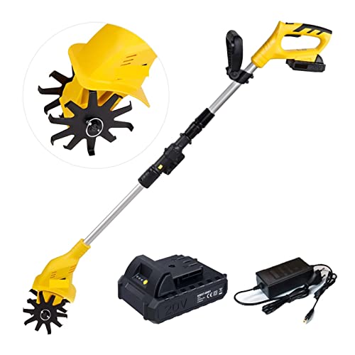 Rasentrimmer, 20V Handheld Pinne Garten Rotary Mini Grubber Maschine Cordless Garten Power Tool Tragbare Trimmer Grubber von ZKLGS
