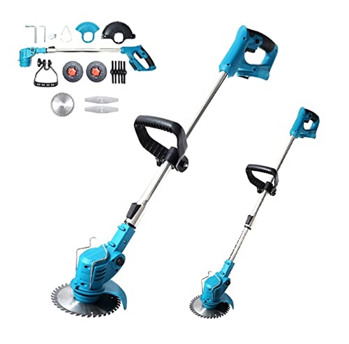 Rasentrimmer, for 18V Batterie Elektrische Rasenmäher Akku Freischneider Trimmer Gras Beschneiden Cutter Garten Werkzeuge 1800RPM 500W von ZKLGS