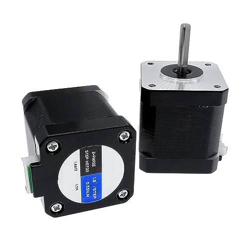 Schrittmotor, Hohes Drehmoment 42 Schrittmotor 2 PHASE 4-Leiter Nema17 Motor 42BYGH34 48MM 1,96A 0,6NM GERÄUSCHARM (17HS3401) Motor for CNC XYZ für 3D-Drucker CNC von ZKLGS