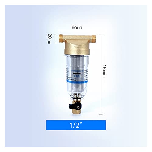Umkehrosmose Wasserfilter, 40μm hocheffizienter Filtrations-Vorfilter Leitungswasser Haushalt ganzes Haus zentrale 3T große Durchflussleitung Rückspülung Messingfilter(1 UK) von ZKLGS