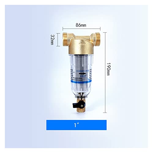Umkehrosmose Wasserfilter, 40μm hocheffizienter Filtrations-Vorfilter Leitungswasser Haushalt ganzes Haus zentrale 3T große Durchflussleitung Rückspülung Messingfilter(6) von ZKLGS