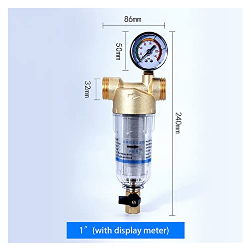 Umkehrosmose Wasserfilter, 40μm hocheffizienter Filtrations-Vorfilter Leitungswasser Haushalt ganzes Haus zentrale 3T große Durchflussleitung Rückspülung Messingfilter(7) von ZKLGS