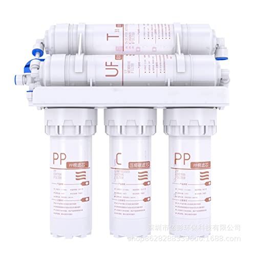 Umkehrosmose Wasserfilter, Heimwasserfiltersystem 5 Stufen Trinkwasserfiltersystem Reinigung for Haushalt Küche mit Filterkartuschen-Kit Wasserhahn(Rood) von ZKLGS