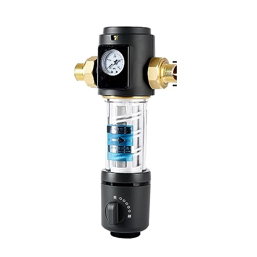 Umkehrosmose Wasserfilter, Vorfilter-Reiniger Ganzes Haus Spin Down Sediment Wasserfilter Zentrales Vorfiltersystem Rückspülung Edelstahlgewebe(DN15) von ZKLGS
