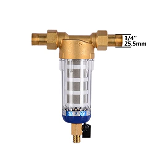 Umkehrosmose Wasserfilter, Vorfilter-Reiniger Ganzes Haus Spin Down Sediment Wasserfilter Zentrales Vorfiltersystem Rückspülung Edelstahlgewebe(DN20) von ZKLGS