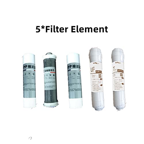 Umkehrosmose Wasserfilter, Wasserfiltersystem 5 Stufen Trinkwasserfiltersystem Reinigung for Haushalt Küche mit Filterkartuschen Kit Wasserhahn(Filter element) von ZKLGS