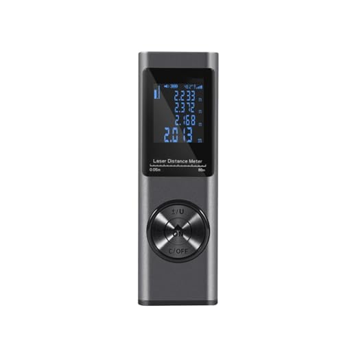 ZKLGS Entfernungsmesser 40M/60M Smart Digital Entfernungsmesser Reichweite Tragbare Entfernungsmesser Entfernungsmesser Mini Handheld Entfernungsmessrät Meter(Grey,60m) von ZKLGS