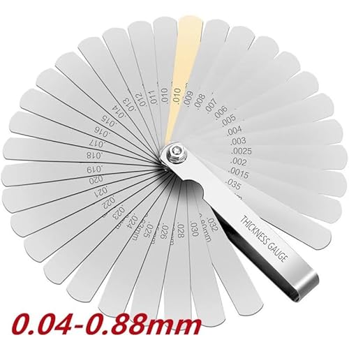 ZKLGS Fühlerlehre Set, 32 Klingen Legierung Metrischer Spalt Entfernungsmesser Fühlerlehre Ventil Lehrfühlerlehre 0,04-0,88 mm Spalt Kupferblech Messwerkzeug für Messung Gap Breite ZKLGS Fühlerlehre Set, 32 Klingen Legierung Metrischer Spalt Entfernungsmesser Fühlerlehre Ventil Lehrfühlerlehre 0,04-0,88 mm Spalt Kupferblech Messwerkzeug für Messung Gap Breite von ZKLGS