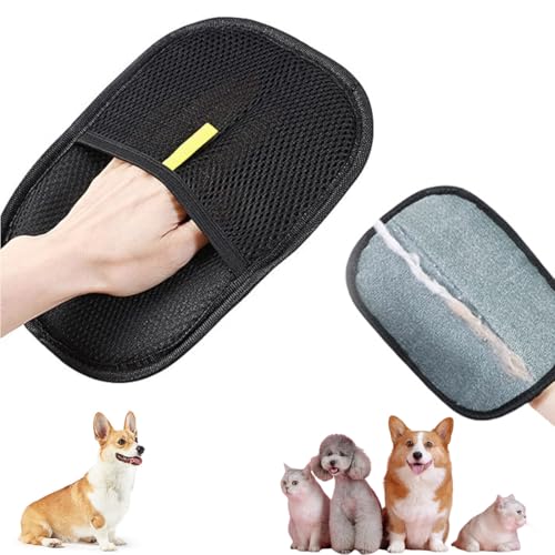 ZKMGYZB Tierhaarentfernungshandschuhe mit elektrostatischer Technologie, wiederverwendbar, bequem und langlebig, Fellpflege-Handschuhe für Katzen und Hunde, langes/kurzes Haar, entfernt Fell von ZKMGYZB Tierhaarentfernungshandschuhe mit elektrostatischer Technologie, wiederverwendbar, bequem und langlebig, Fellpflege-Handschuhe für Katzen und Hunde, langes/kurzes Haar, entfernt Fell von von ZKMGYZB