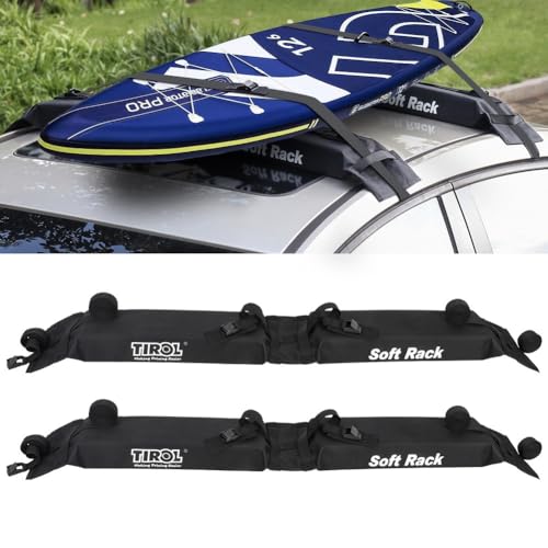 ZKSJFU Dachträger für Seat MII Ibiza Leon Arona Ateca Tarraco Alhambra, Universal Dachgepäckträger - Dachträger Ohne Reling Weiche Gepäckträger, Mit Verstellbaren Und Stabilen Zurrgurten von ZKSJFU