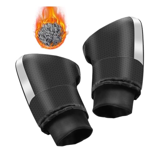 ZKSJFU 2 Stück Motorrad-Lenkerhandschuhe für Piaggio Vespa GTS GTV 250 300, Winter-Lenkerhandschuhe Warm Halten Lenker Handshuhe Wasserdicht Motorrad Lenkermuffen,B von ZKSJFU