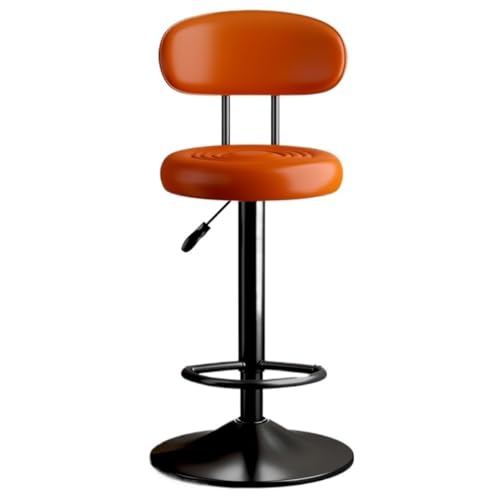 ZKSXSM Barhocker Bar Stuhl Heben Und Drehen Hohe Hocker Moderne Einfache Bar Stuhl Hause Stuhl Kassierer Rezeption Drehstuhl Bar Stool (Color : Orange, Size : A) von ZKSXSM