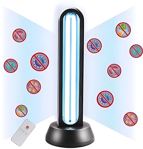 HYLR UVC Keimtötende Lampe 65W Fernbedienung Timer Tischlampe UV-Sterilisator Desinfektion Sterilisator Antibakterielle Rate 99% Töten Entferner Schimmel Grippe Bakterielle Staub Milben Keime von ZKX