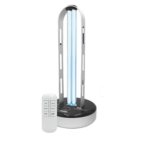 ZKX Professionelle UVC Desinfektions lampe 60W/120W - 99,9% Keimabtötung inkl. Ozon/Ozonfrei, Smart Timer & Bewegungssensor für Schnelle Desinfektion in Haushalt/Büro/Haustierbereichen von ZKX