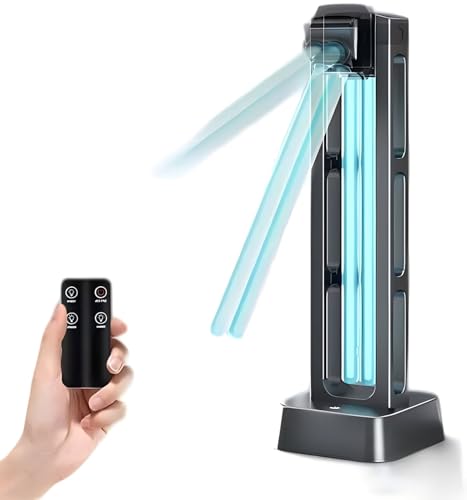 UVC Desinfektionslampe Fernbedienungs,180°-Drehung,39W UV Sterilisationslampe Keimtötende Lampe Antibakterielle Rate 99%, Luftreiniger,Töten Entferner Schimmel Grippe Bakterielle Staub Milben Keime von ZKX