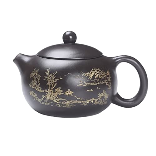 Teekanne Chinesische Zisha Xishi handgefertigtes Teekanne pu'er Tee -Set Kleiner exquisites und langlebiger Tee Maker 250ml Teekannen von ZLASS