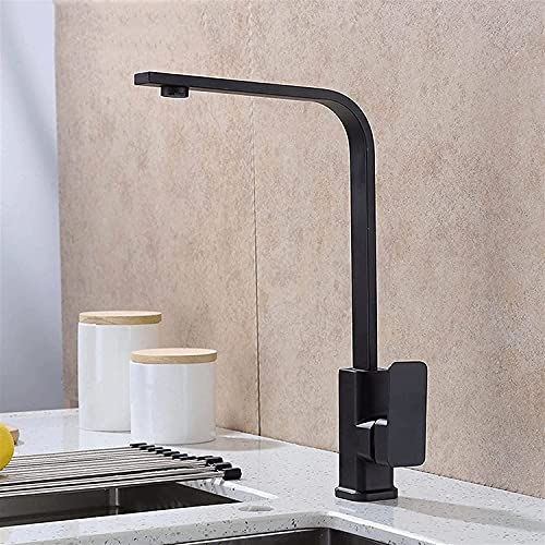 Wasserhähne, Quartettfarbe E Schwarz, High Gear Charakteristik Mischen Balkon Waschbecken Kaltwärme Wasserhahn Küchenspüle Mischbatterie Wasserhahn Present von ZLCO