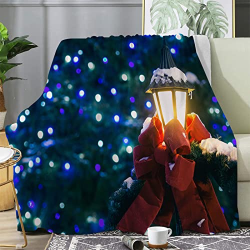 ZLJBB Kuscheldecke Decke Weihnachtsbeleuchtung Flanell Fleecedecke Flauschige Weich und Warm Microfaser Leichte Plüsch Wohndecke Sofadecke Tagesdecke für Sofa und Bett 200x200 cm von ZLJBB