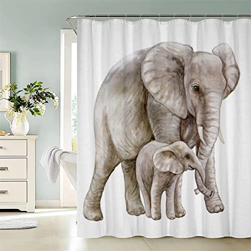 Duschvorhang 180x200 cm Afrikanischer Elefant Duschvorhang Set Baby Elefant Duschvorhänge Wasserdicht Stoff Anti-Schimmel Bad Vorhäng Polyester Waschbar Badezimmer Vorhänge 3D Motiv Shower Curtain Duschvorhang 180x200 cm Afrikanischer Elefant Duschvorhang Set Baby Elefant Duschvorhänge Wasserdicht Stoff Anti-Schimmel Bad Vorhäng Polyester Waschbar Badezimmer Vorhänge 3D Motiv Shower Curtain von ZLKEJI
