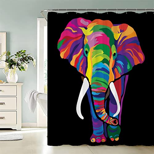 Duschvorhang 180x200 cm Bunter Elefant Duschvorhang Set Wilde Tiere Duschvorhänge Wasserdicht Stoff Anti-Schimmel Bad Vorhäng Polyester Waschbar Badezimmer Vorhänge 3D Motiv Shower Curtain Duschvorhang 180x200 cm Bunter Elefant Duschvorhang Set Wilde Tiere Duschvorhänge Wasserdicht Stoff Anti-Schimmel Bad Vorhäng Polyester Waschbar Badezimmer Vorhänge 3D Motiv Shower Curtain von ZLKEJI