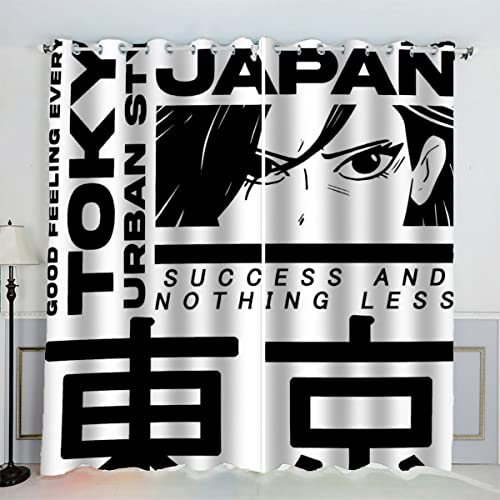ZLKEJI Verdunklungsgardinen mit Ösen Tokyo schwarz-weiß japanischer Anime Vorhänge Abdunkelnd Schallschutz Vorhang Polyester 3D Gedruckt Home Dekoration Gardinen Isolierend Gardinen Lang 280 x 250 ZLKEJI Verdunklungsgardinen mit Ösen Tokyo schwarz-weiß japanischer Anime Vorhänge Abdunkelnd Schallschutz Vorhang Polyester 3D Gedruckt Home Dekoration Gardinen Isolierend Gardinen Lang 280 x 250 von ZLKEJI