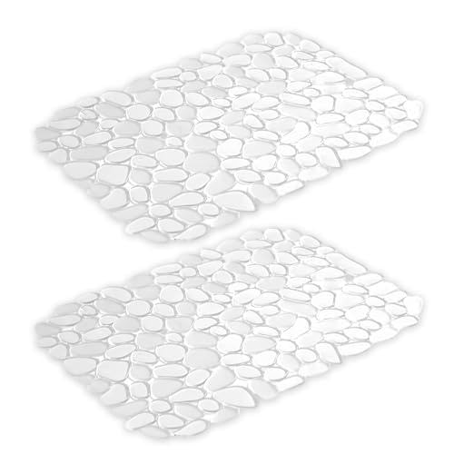 2 Pcs 40*30cm Hohlgans-Weichstein-Silikon Spülbeckeneinlage Abtropfmatte Spüle Spülbeckenmatte Spülbecken Matte Spülenabdeckung Spülmatte Für Spülbecken von ZLKRHAK