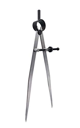 ZLKSKER 8 Inch Adjustable Lockable Steel Wing Divider, Leather Compass for Woodworking & Leather Craft, Marking & Scribe Tool von ZLKSKER