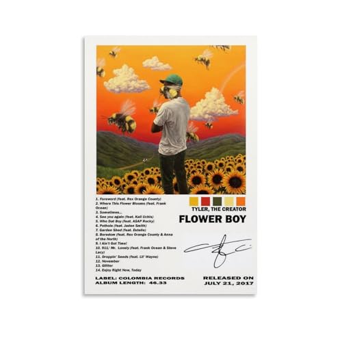 Poster auf Leinwand, Motiv: Flower Boy-Tyler, der Schöpfer, moderner, einfacher Stil, geeignet für verschiedene Lebensszenen, ist auch ein tolles Geburtstagsgeschenk, Souvenir, ungerahmt, 30 x 45 cm Poster auf Leinwand, Motiv: Flower Boy-Tyler, der Schöpfer, moderner, einfacher Stil, geeignet für verschiedene Lebensszenen, ist auch ein tolles Geburtstagsgeschenk, Souvenir, ungerahmt, 30 x 45 cm von ZLLFES