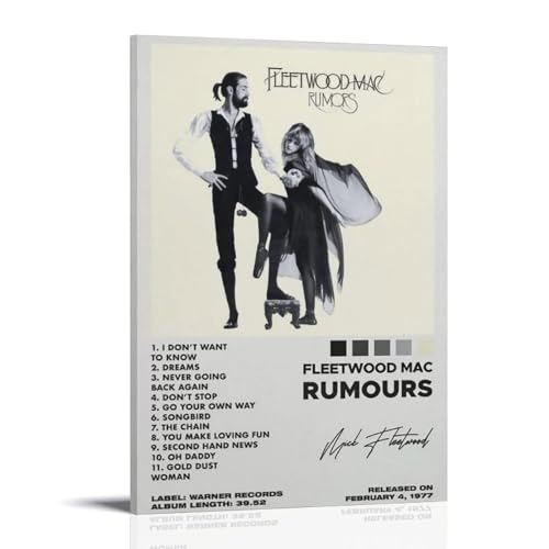 ZLLFES Fleetwood Poster auf Leinwand, Motiv: Mac Rumours, moderner, einfacher Stil, geeignet für verschiedene Lebensszenen, ist auch ein tolles Geburtstagsgeschenk, Souvenir, Rahmenstil: 60 x 90 cm ZLLFES Fleetwood Poster auf Leinwand, Motiv: Mac Rumours, moderner, einfacher Stil, geeignet für verschiedene Lebensszenen, ist auch ein tolles Geburtstagsgeschenk, Souvenir, Rahmenstil: 60 x 90 cm von ZLLFES