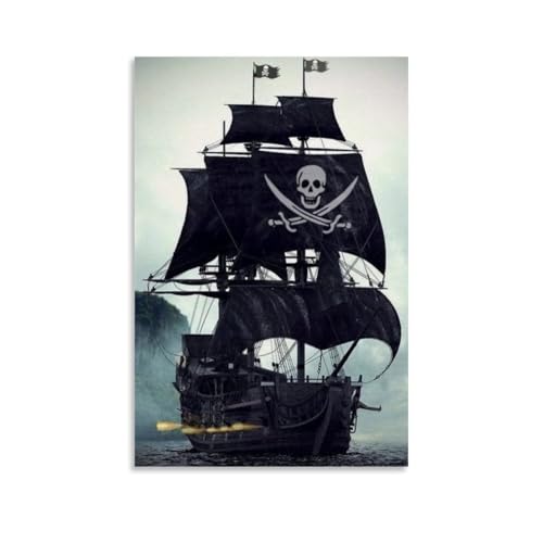 ZLLFES Leinwandbild, Motiv: Piratenschiff, moderner einfacher Stil, geeignet für verschiedene Lebensszenen, ist auch ein tolles Geburtstagsgeschenk, Souvenir, ungerahmt, 40 x 60 cm ZLLFES Leinwandbild, Motiv: Piratenschiff, moderner einfacher Stil, geeignet für verschiedene Lebensszenen, ist auch ein tolles Geburtstagsgeschenk, Souvenir, ungerahmt, 40 x 60 cm von ZLLFES