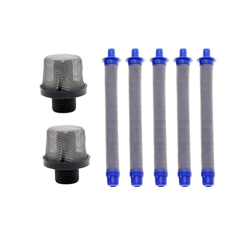 (2 Stück) 288716 3/4 Zoll Einlasssieb Gewinde & (5 Stück) 288749 Airless-Spritzpistolen-Filterkombination passend für Airless-Farbspritzpistole von ZLLITONS
