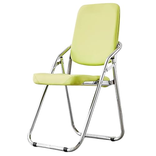 ZLLPIGLS Klappbare Bürostühle, Klappstuhl Gepolstert, Klappbarer Barhocker mit Rückenlehne, Belastbar Bis 200 Kg, für Zuhause und Veranstaltungen(Yellow) von ZLLPIGLS