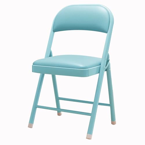 ZLLPIGLS Klappstuhl mit Gepolsterter Sitzfläche, Faltbarer Konferenzstuhl, Tragbarer Klappstühle für Camping, Picknick, Party, Zuhause, Büro(Blue) von ZLLPIGLS