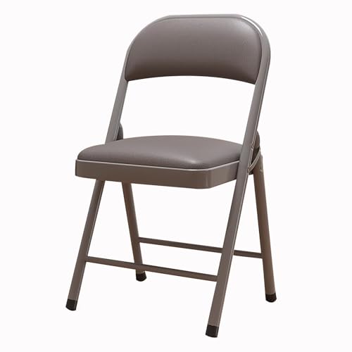 ZLLPIGLS Klappstuhl mit Gepolsterter Sitzfläche, Faltbarer Konferenzstuhl, Tragbarer Klappstühle für Camping, Picknick, Party, Zuhause, Büro(Gray) von ZLLPIGLS