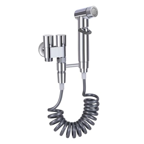 Bidet Handbrause Set für Toilette - Edelstahl Mit Wasserhahnspender Schlauch - Geeignet Zum Waschen Von Haustieren, Reinigen Des Badezimmers von ZLLkeji