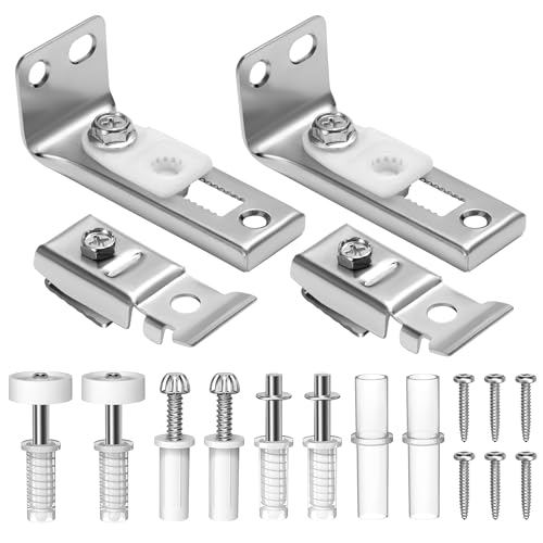 Bifold Door Hardware Repair Kit Rostfreier Stahl Wasserdicht Bifold Tür Hardware Reparatur Ersatzteil Beinhaltet Obere Und Untere Halterung, 3/8" Drehpunkt, 7/8" Führungsrad von ZLLkeji