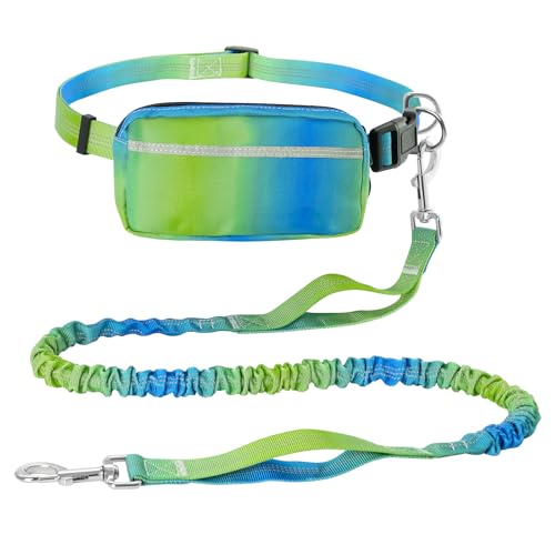 Joggingleine Hunde mit Bauchgurt Laufgürtel Hundleine für Große und Mittelgroße Hunde Verstellbare Führleine Hundeleine mit Reflektierenden Streifen Blau Joggingleine Hunde mit Bauchgurt Laufgürtel Hundleine für Große und Mittelgroße Hunde Verstellbare Führleine Hundeleine mit Reflektierenden Streifen Blau von ZLLkeji