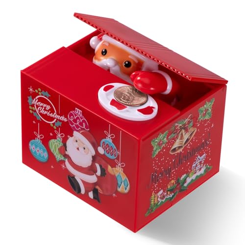 Spardose Für Kinder Santa Spar Spardose Automatische Stehlen Münzen Coin Bank Kreative Gelddose Musik Weihnachten Feiertagsgeschenk von ZLLkeji