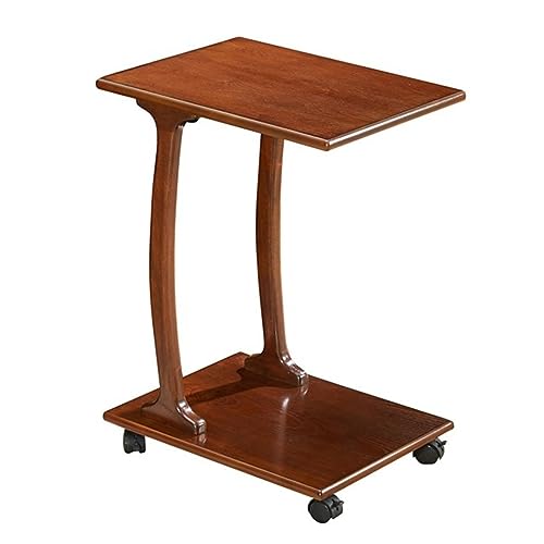 ZLSNOBLE Rolling C-Shaped Side Table with Wheels, 2 Tier Nightstand Coffee Table Multifunctional Coffee Table, Bedside Furniture Featured Coffee Table, Suitable for Home, Bedroom, Office von ZLSNOBLE