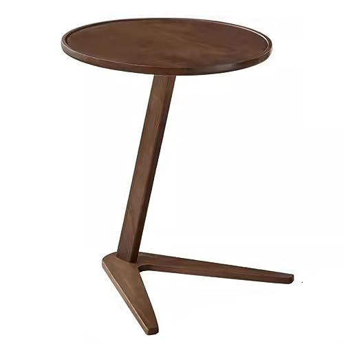 ZLSNOBLE Solid Wood Round Coffee Table, Rubberwood Side Table, Balcony Coffee Table Couch Side Small Snack Table Suitable for Small Space Living Room, Office(40 * 50cm) von ZLSNOBLE